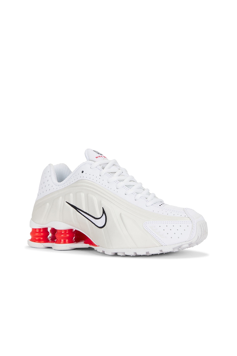 Nike Shox R4 Rubber-trimmed Shell Sneakers In Neutral