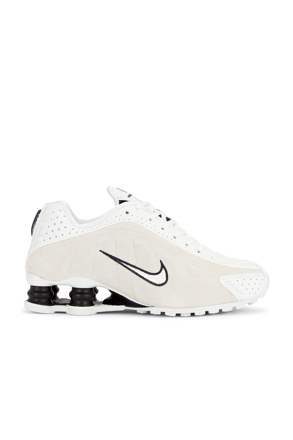 Nike Shox R4 Leather-suede Sneakers In White