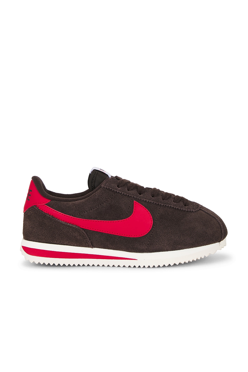Image 1 of Nike Cortez Sneaker in Velvet Brown, University Red, & Sail