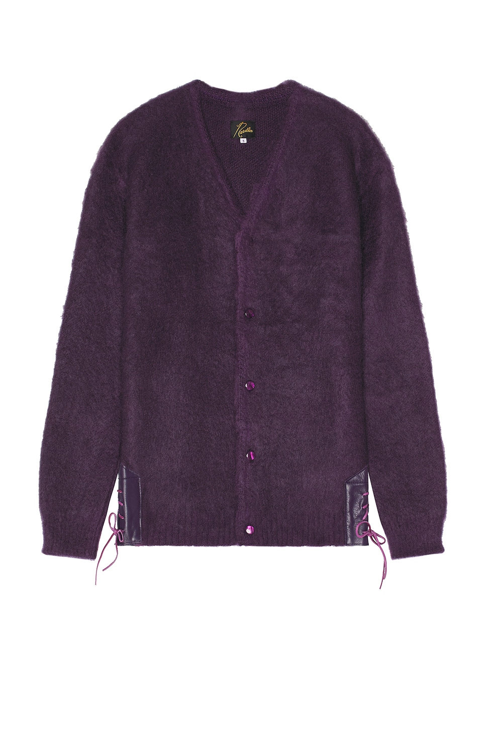 Shop Needles Ep Mohair Cardigan Solid In Purple