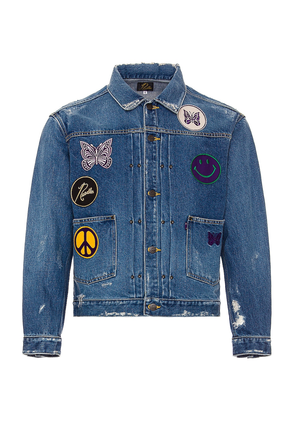 Image 1 of Needles Assorted Patches Jean Jacket in Indigo