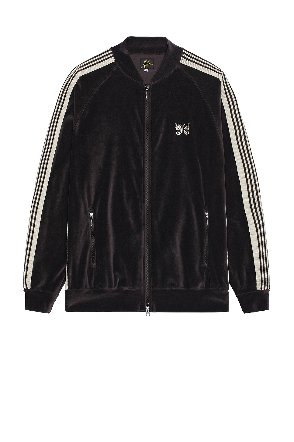 Image 1 of Needles Rib Collar Track Jacket in Charcoal