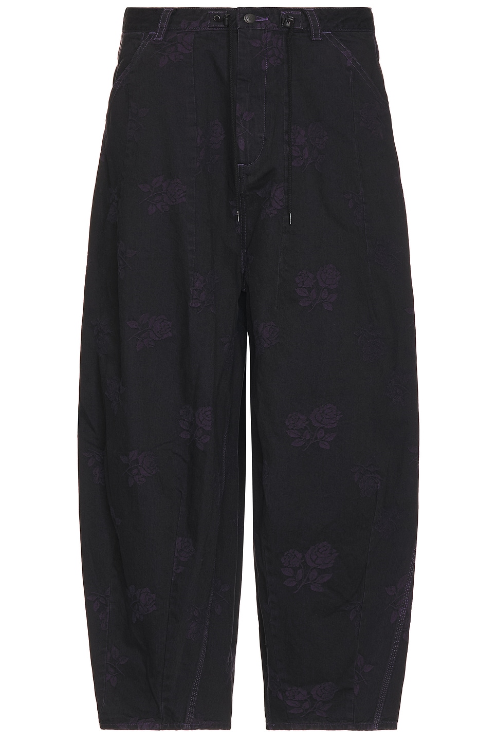 HD Pant Painter 10Oz Denim Rose Jacquard in Black