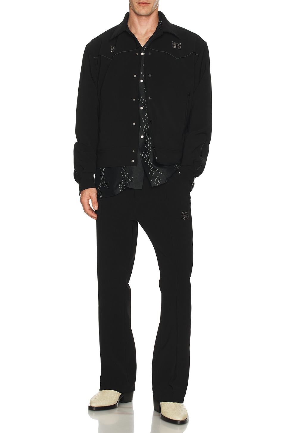 Image 1 of Needles Piping Cowboy Pants in Black