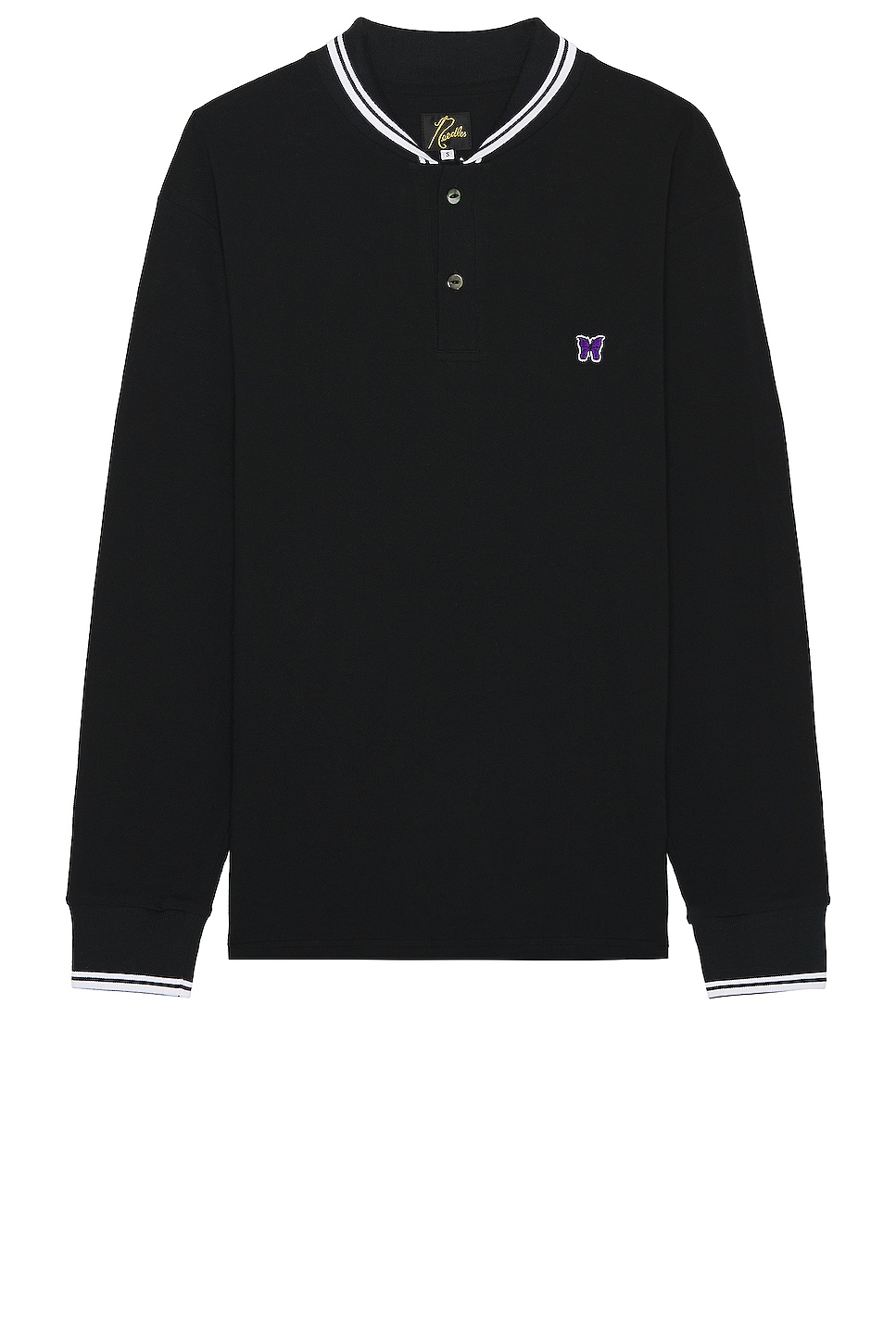 Image 1 of Needles Shawl Collar Polo in Black