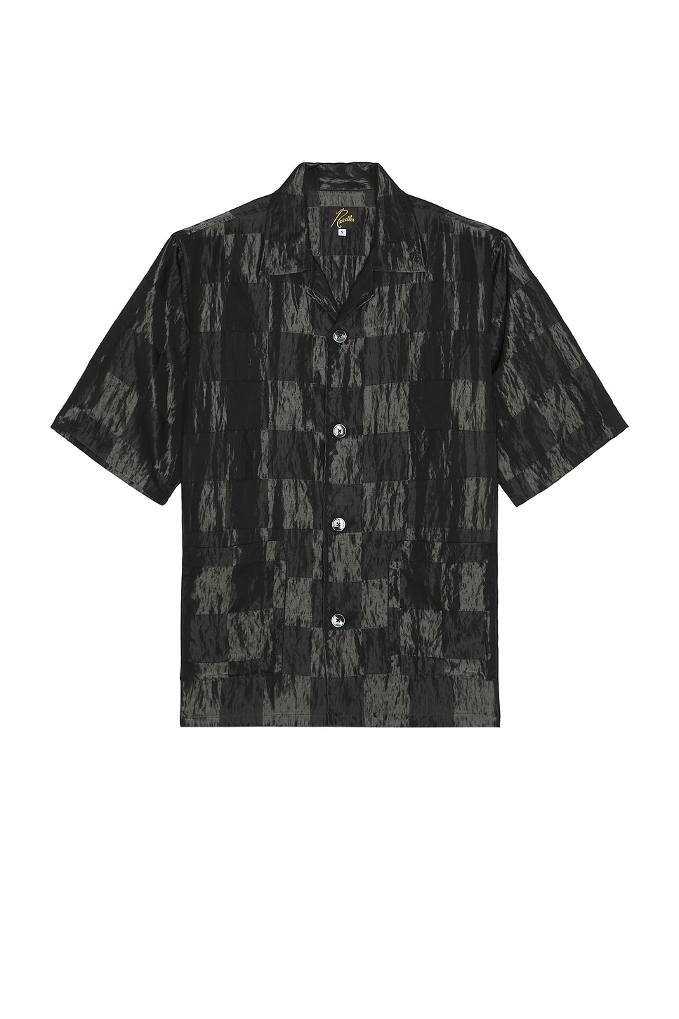 Image 1 of Needles Cabana Shirt Bright Cloth Checker In Black in Black