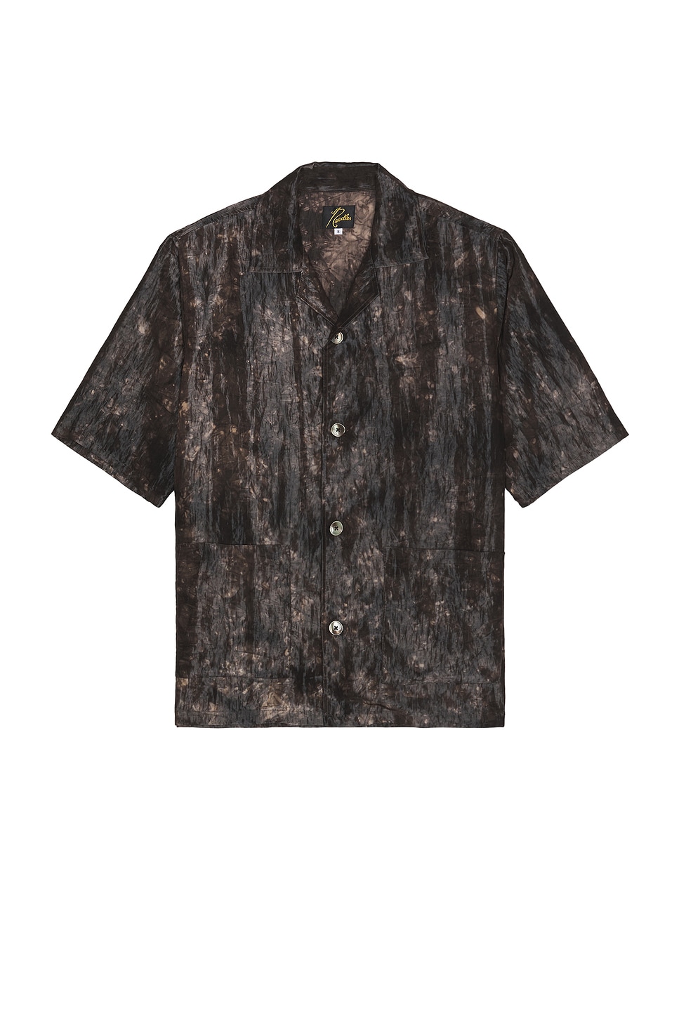 Cabana Shirt Bright Cloth Uneven Dye In Brown in Brown