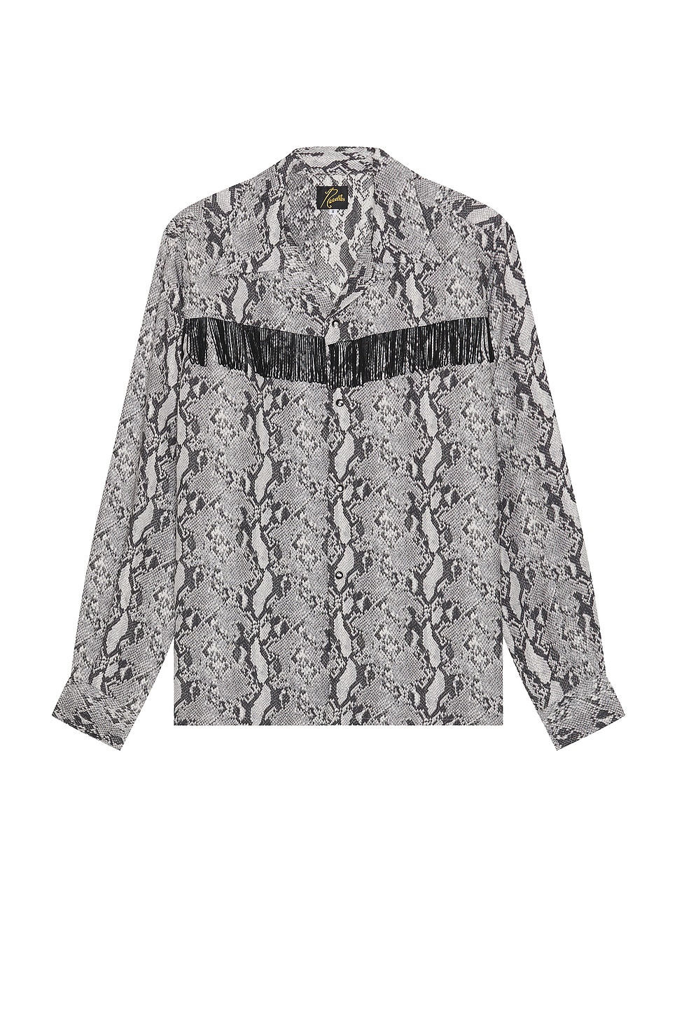 Fringe One Up Shirt Python In Charcoal in Grey