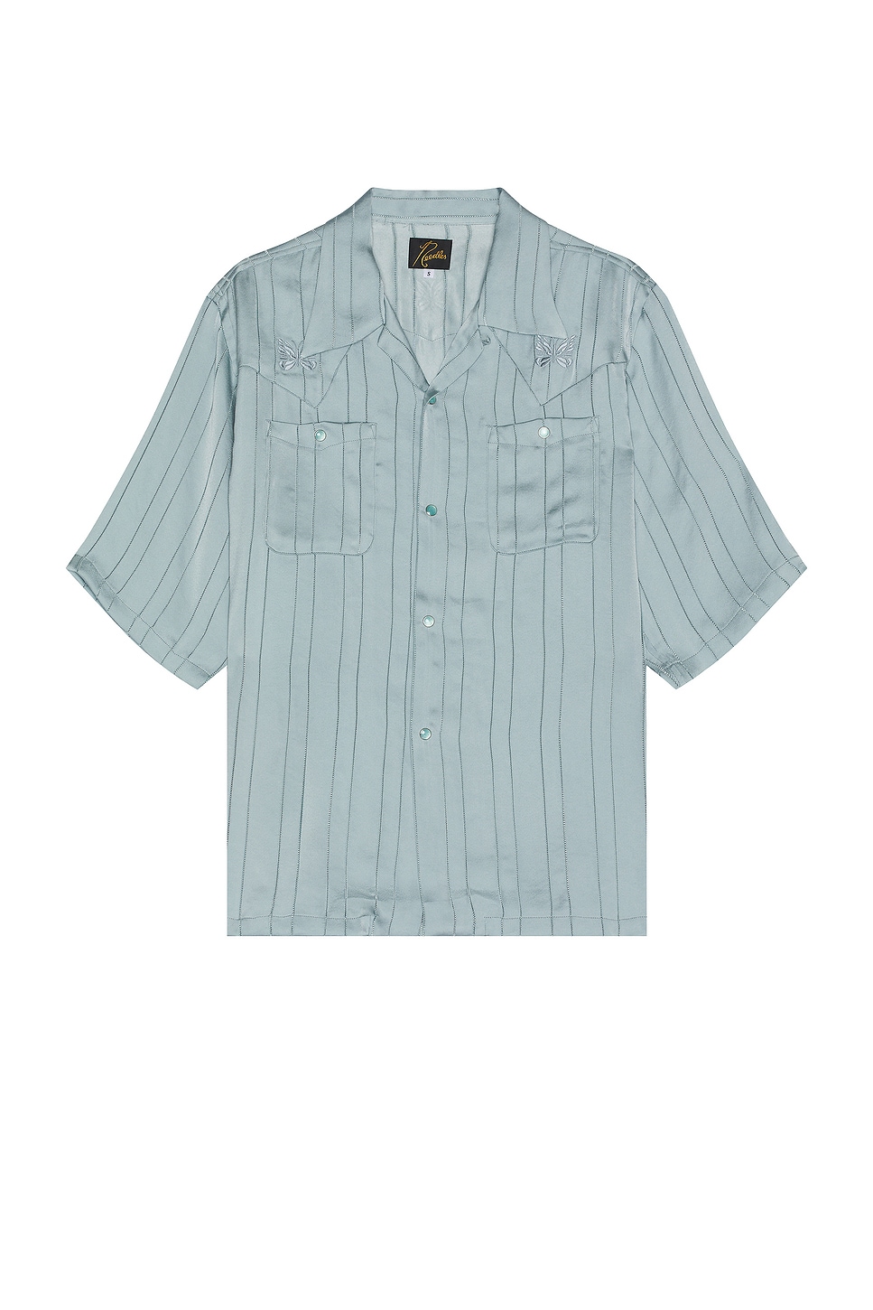 Image 1 of Needles Short Sleeve Cowboy One-Up Shirt Georgette In Blue in Blue