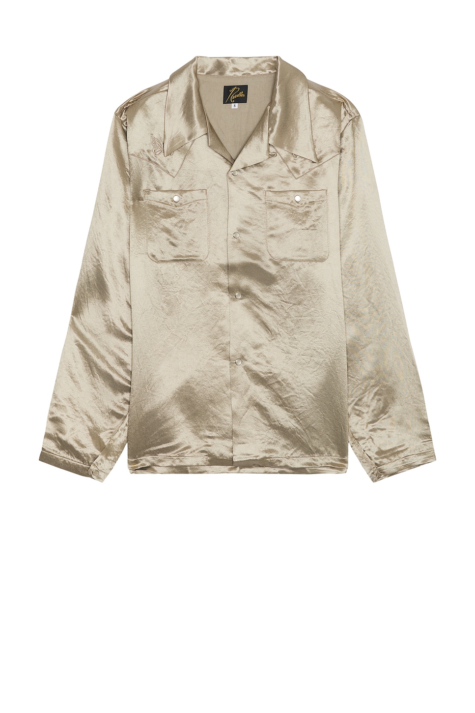 Long Sleeve Cowboy One-up Shirt In Taupe in Grey