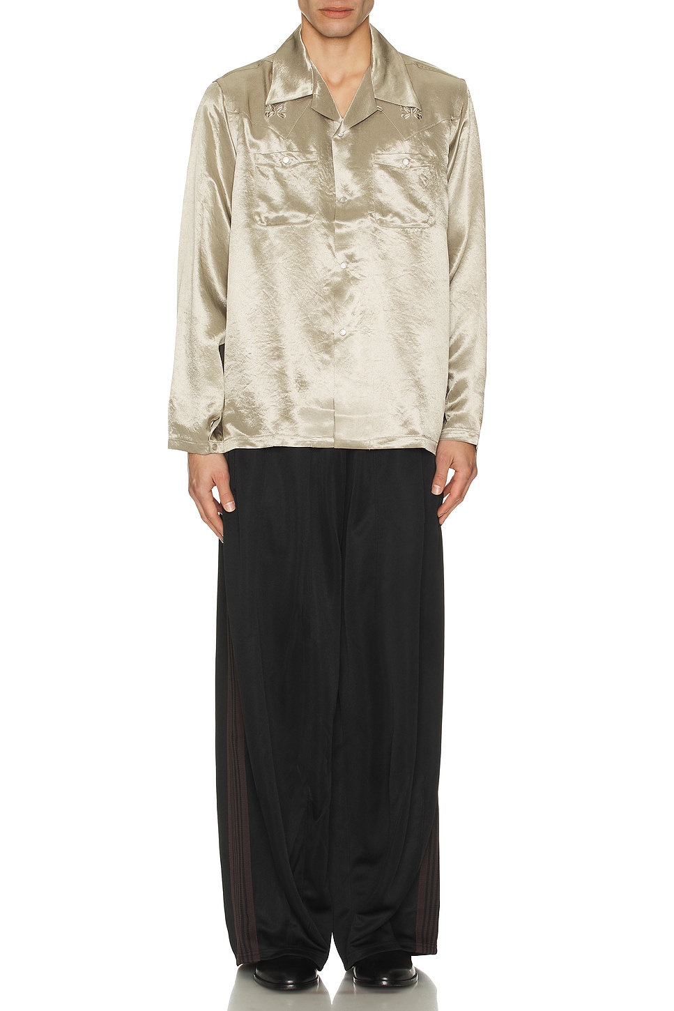 Image 1 of Needles Long Sleeve Cowboy One-up Shirt In Taupe in Taupe