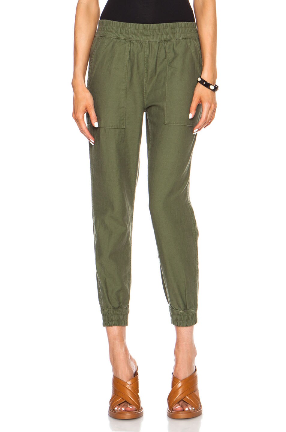 Image 1 of NLST Utility Jogger Cotton Pant in Olive Drab