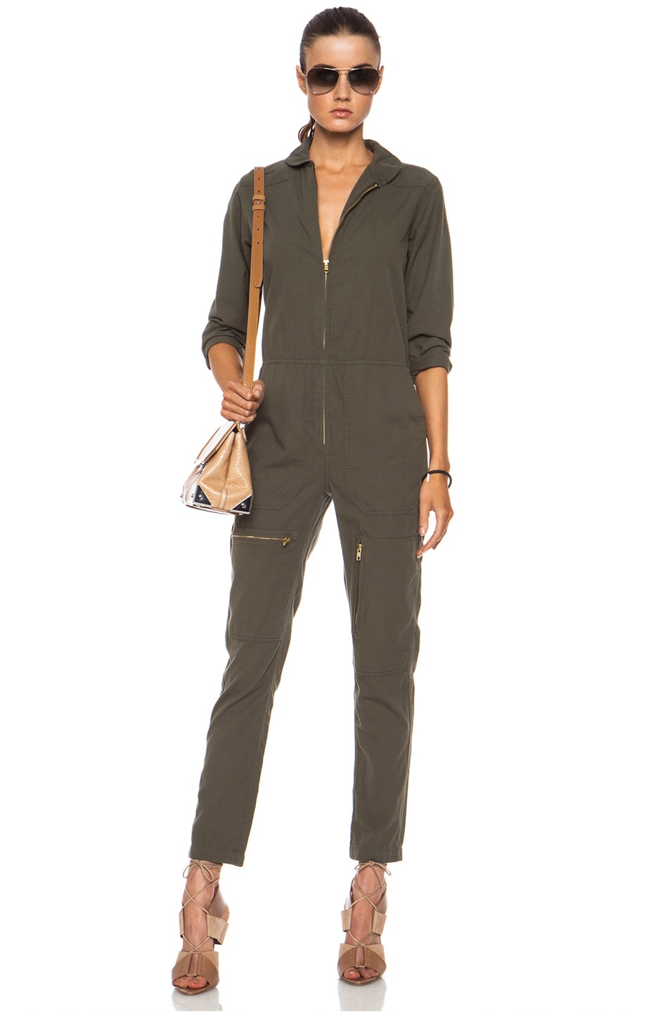 Image 1 of NLST Cotton Flightsuit in Olive Drab