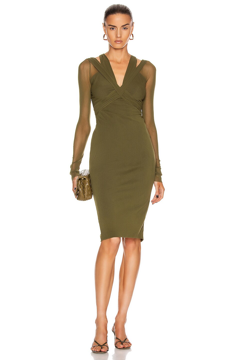 Image 1 of Noam for FWRD Daria Dress in Olive