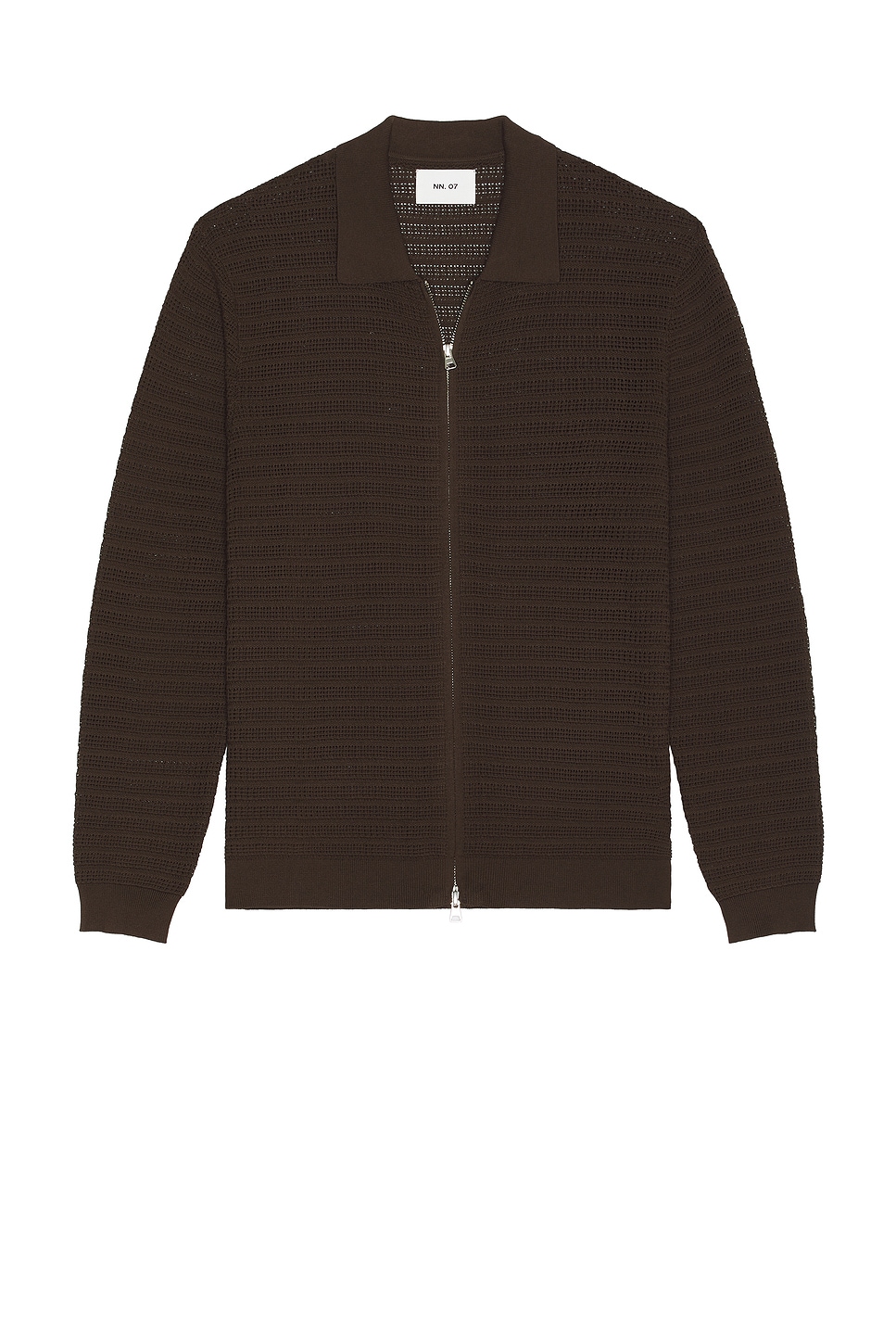 Image 1 of NN07 Gustav Long Sleeve Zip Sweater in Demitasse