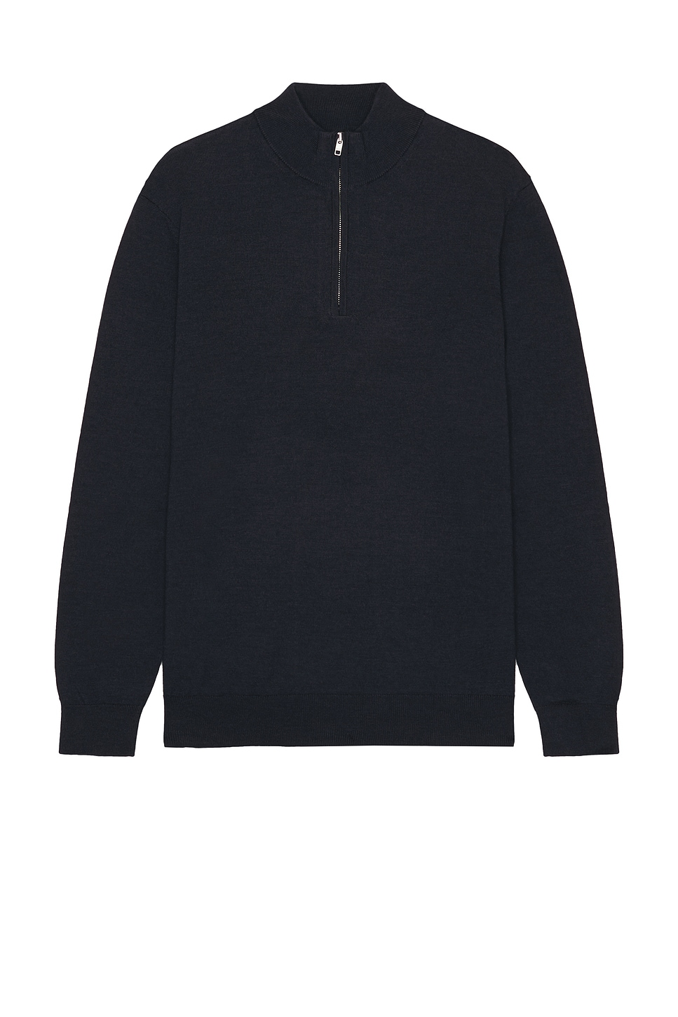 Sergio Zip Mock Neck Sweater in Navy