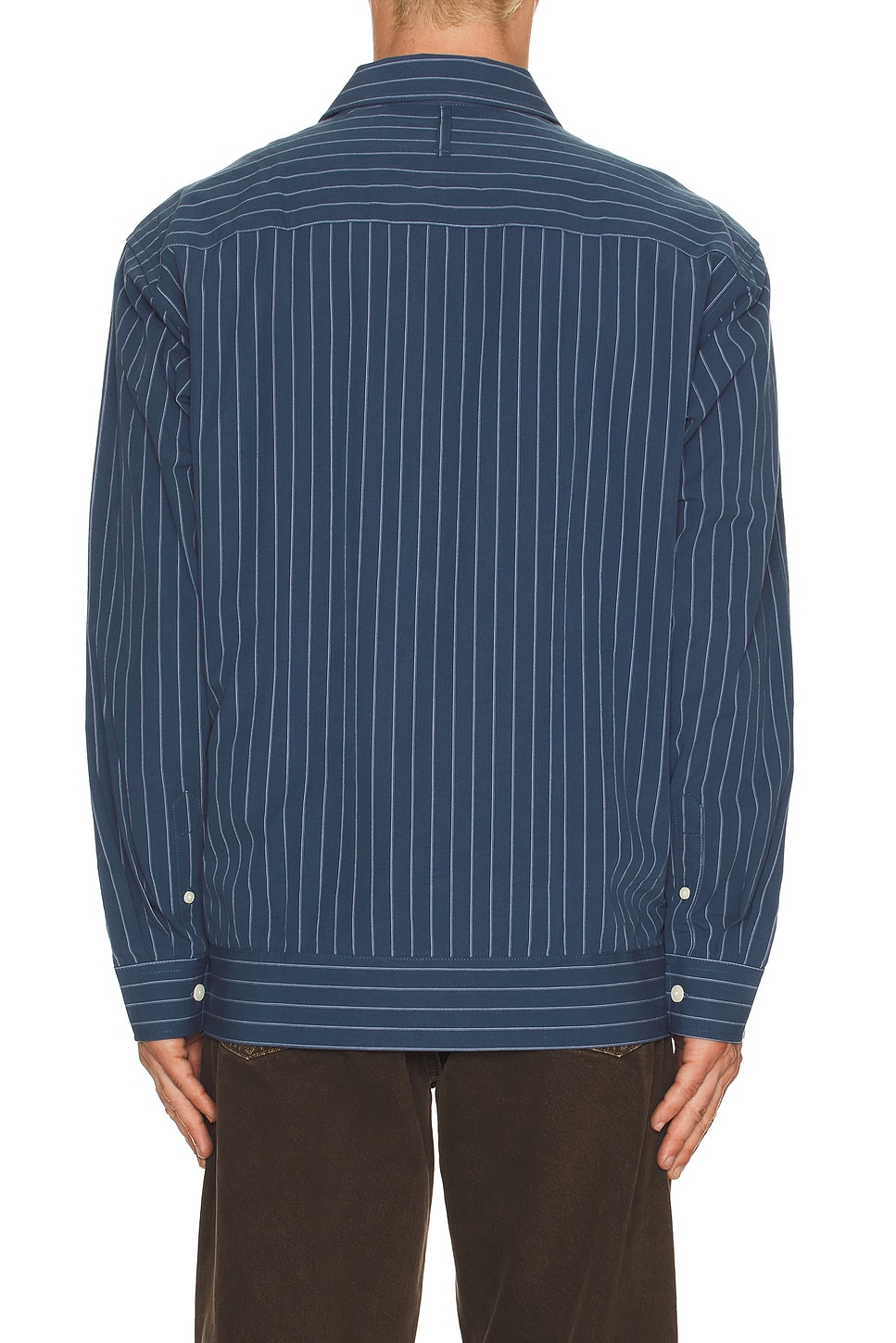 Nn07 Reed Stripe Overshirt Shacket In Multi