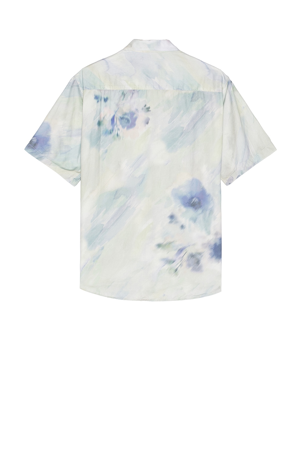 Nn07 Freddy 5654 Watercolor Print Organic Cotton Blend Button-up Shirt In Blue Print