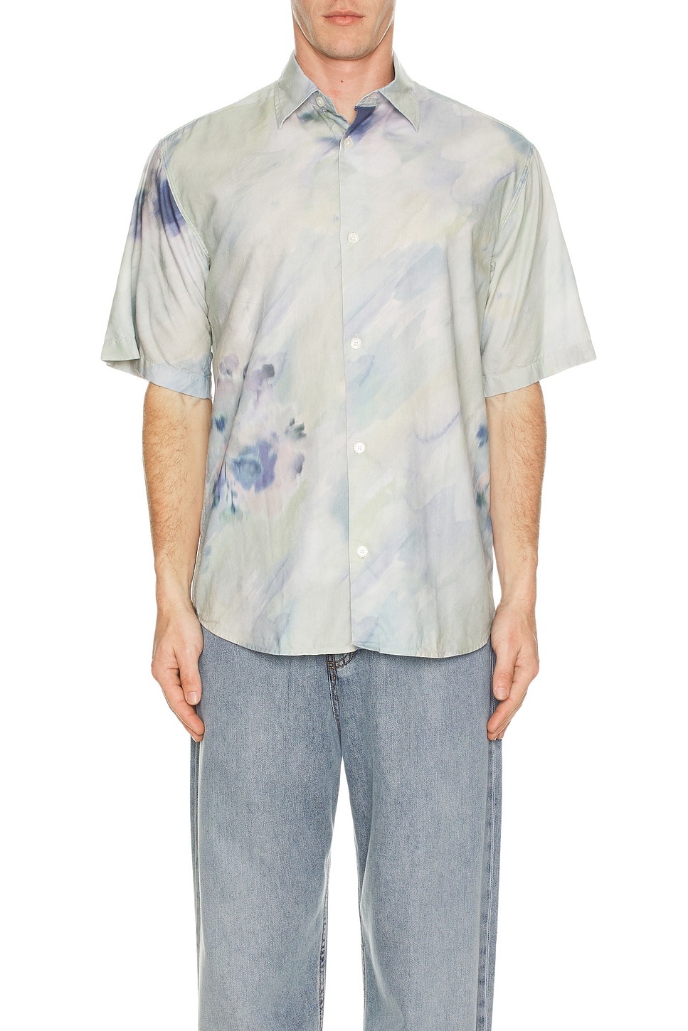 Image 1 of NN07 Freddy Short Sleeve Shirt in Blue Print