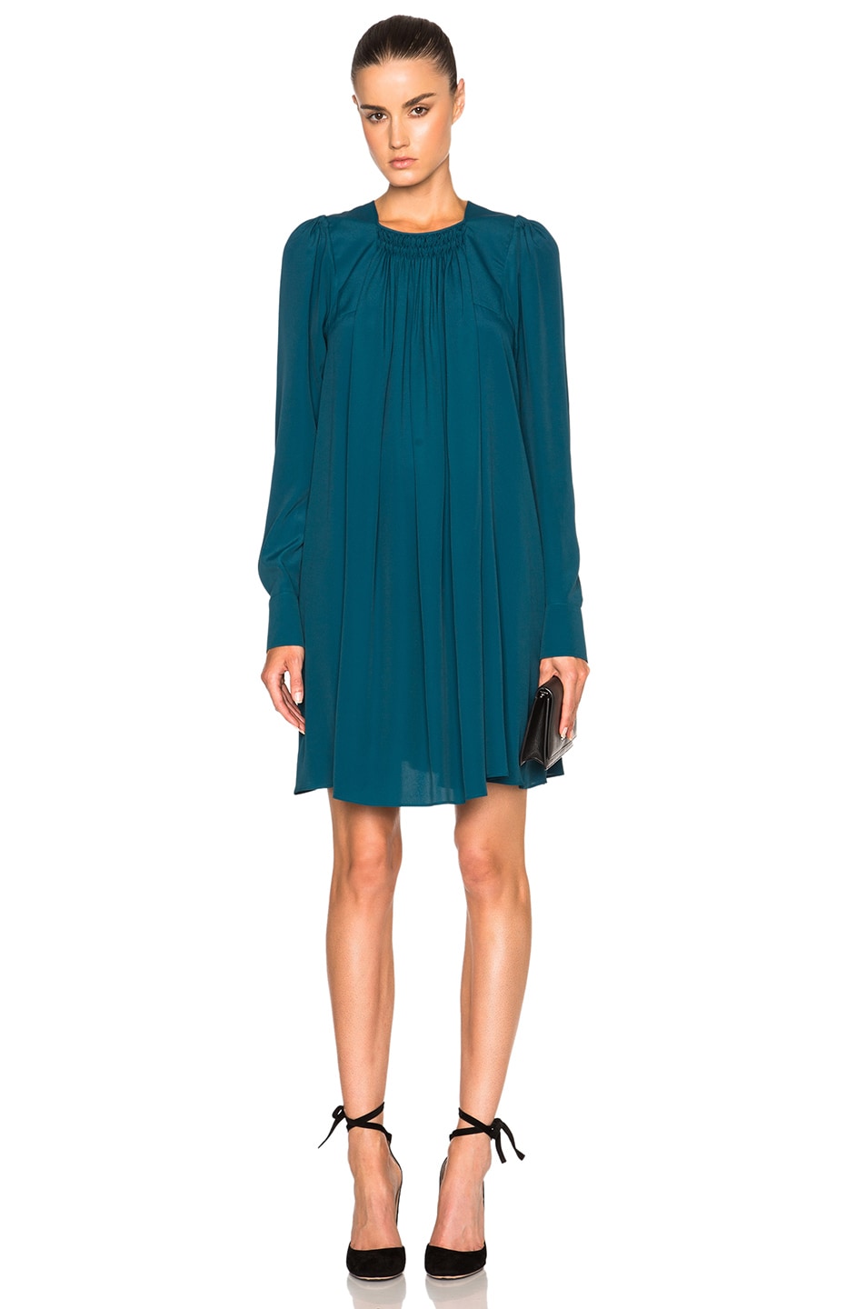 Image 1 of No. 21 Crepe De Chine Dress in Teal