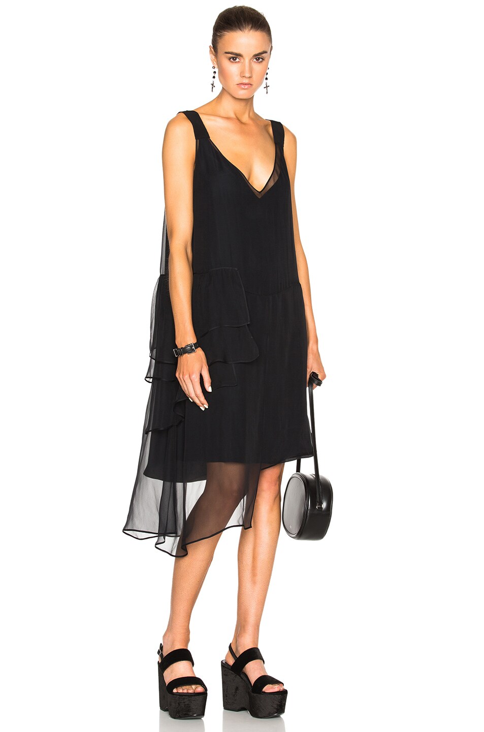 Image 1 of No. 21 Asymmetrical Dress in Black