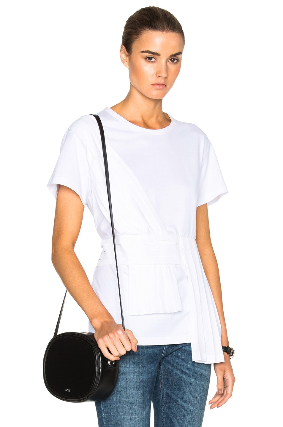 Image 1 of No. 21 Pleated Top in White