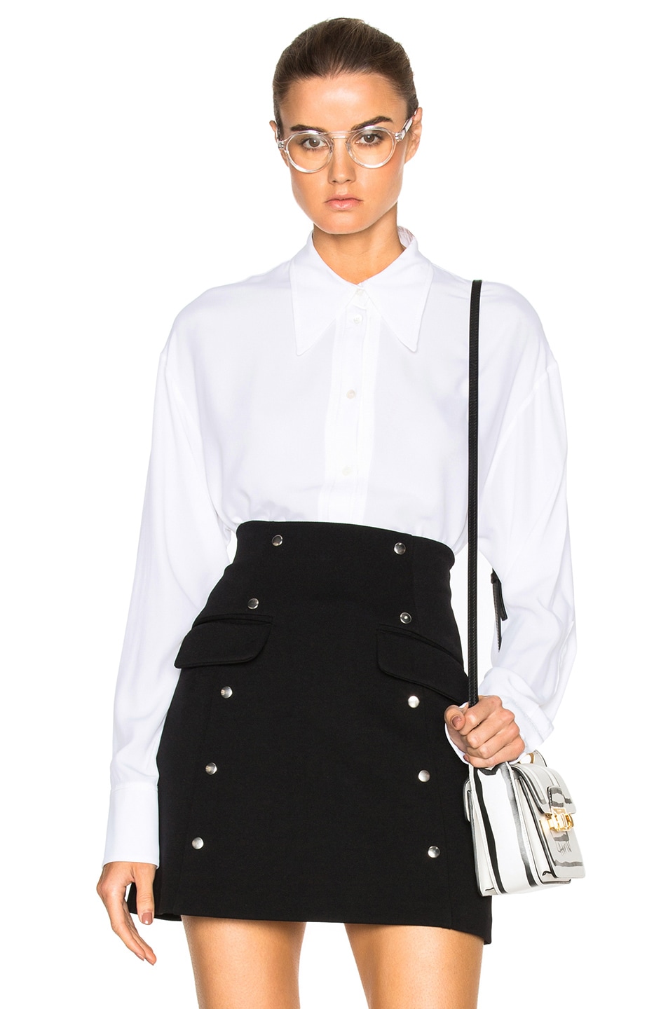 Image 1 of No. 21 Button Down Top in White