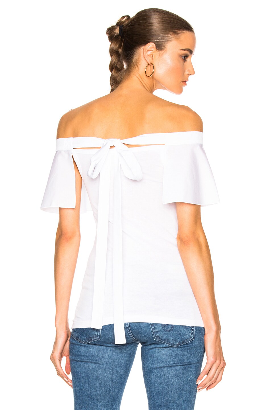 Image 1 of No. 21 Off The Shoulder Tee in White