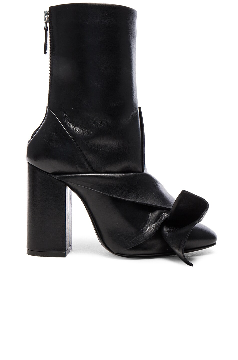 Image 1 of No. 21 Leather Bow Boots in Nero