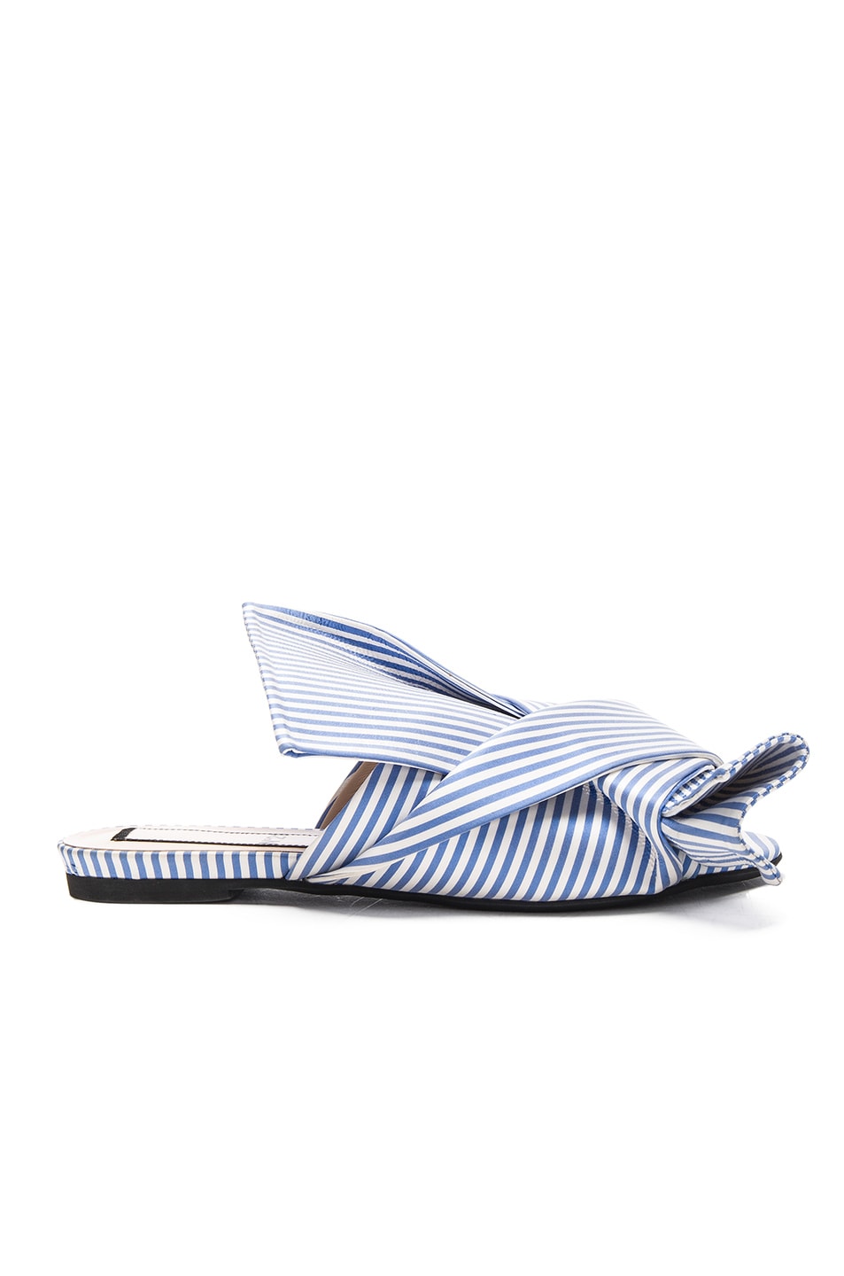 Image 1 of No. 21 Bow Flat in Blue & White Stripe