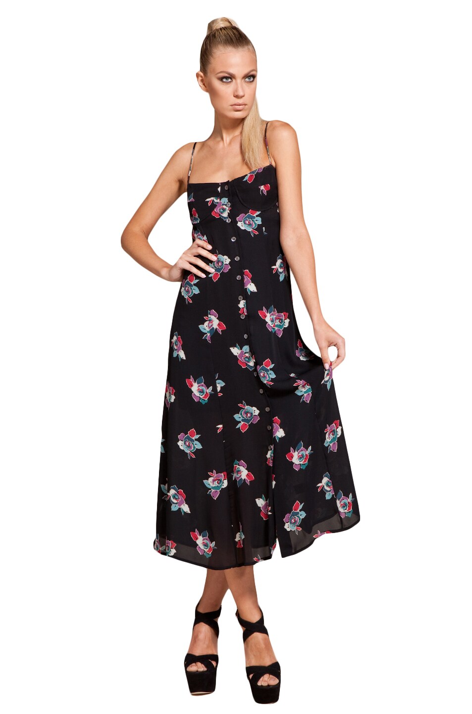 Image 1 of No. 6 Bustier Dress in Deco Rose Black