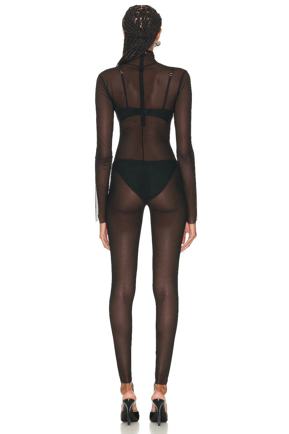 Norma Kamali Long Sleeve Slim Fit Turtleneck Catsuit thumbnail