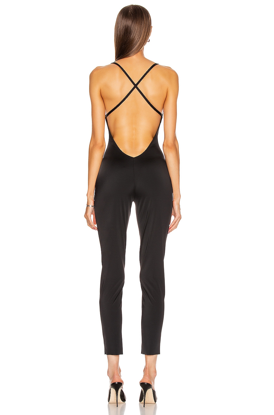 Norma Kamali Slip Mio Catsuit in Black | FWRD