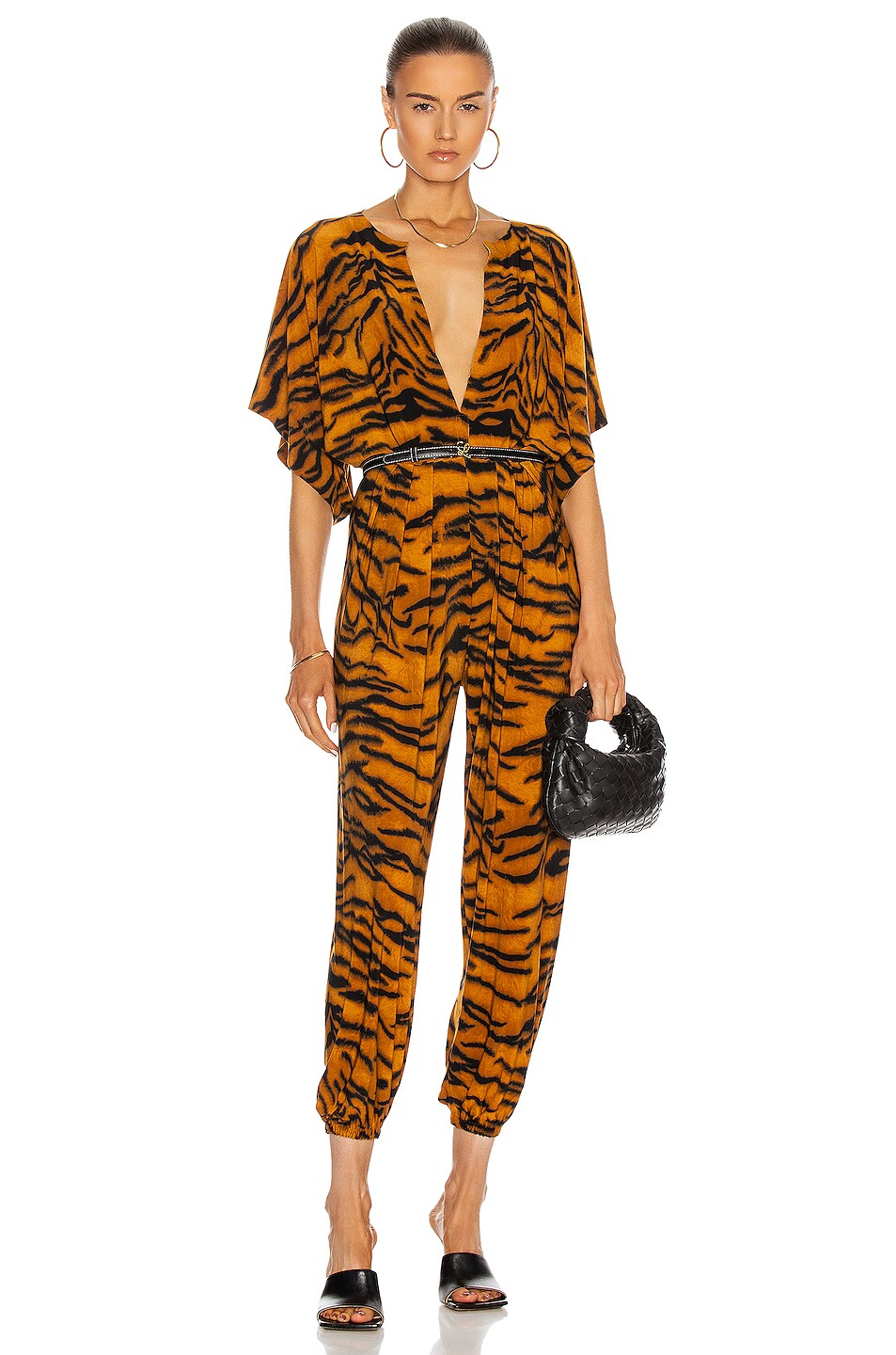 Image 1 of Norma Kamali Rectangle Jog Jumpsuit in Tiger