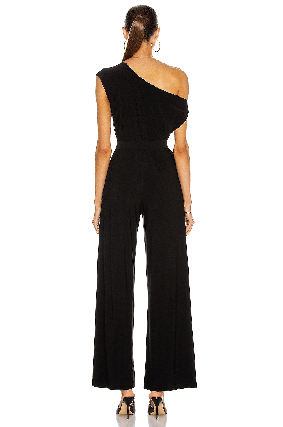 Norma Kamali Drop Shoulder Jumpsuit in Black | FWRD