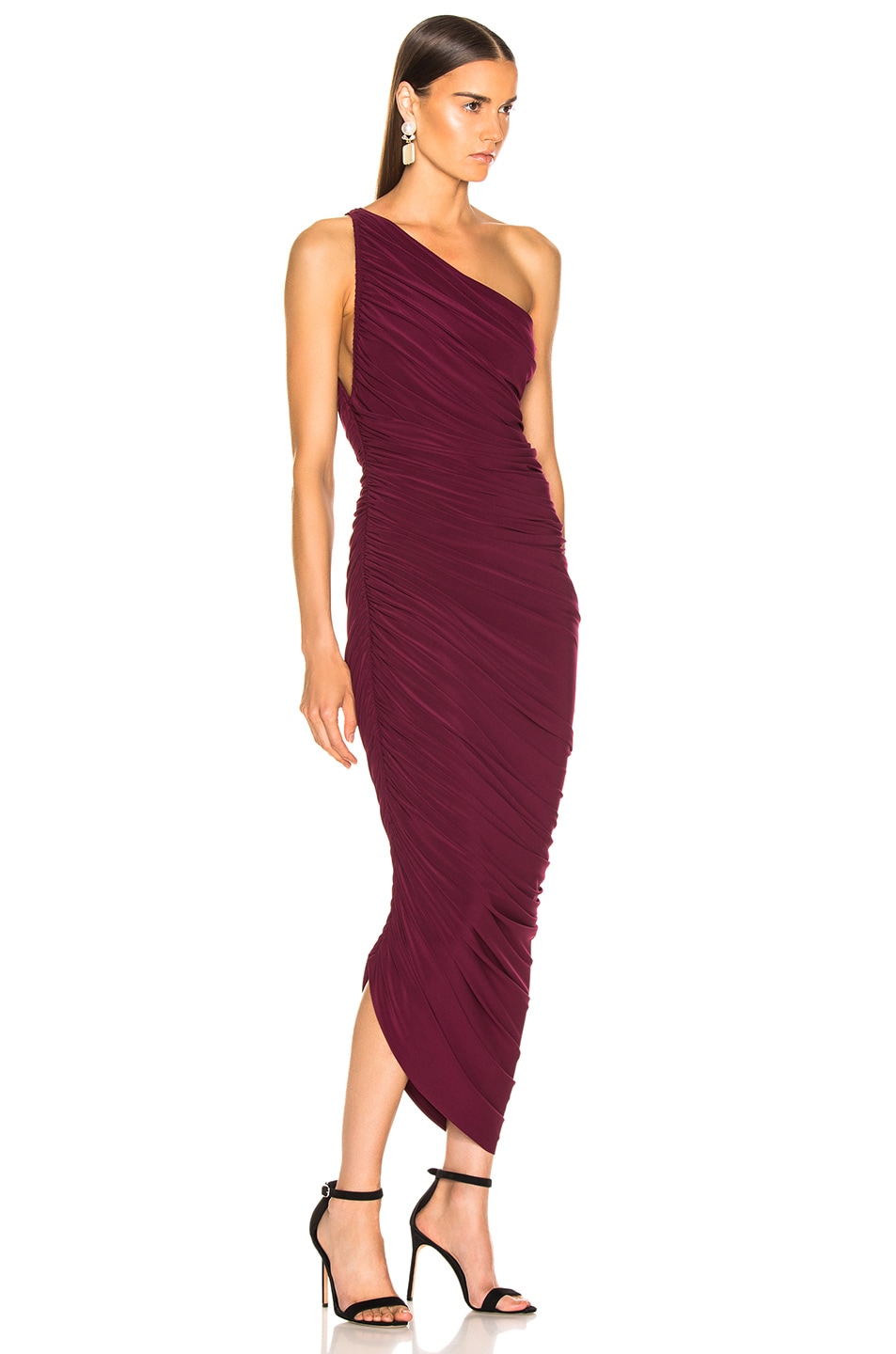 Norma Kamali Diana Gown in Plum | FWRD