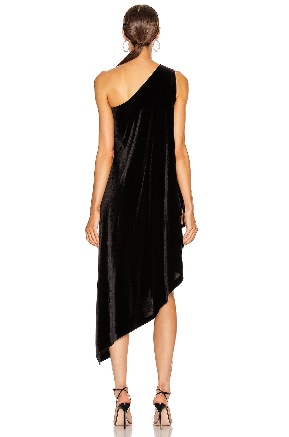 Norma Kamali Women's One Shoulder Diagonal Tunic - Velvet, Sleeveless, Asymmetrical - View #5