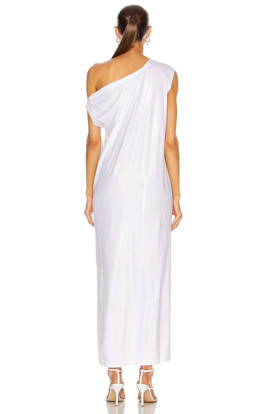 Norma Kamali Drop Shoulder Gown in White | FWRD