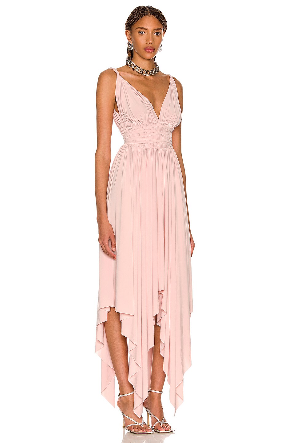 Norma Kamali Goddess Dress in Blush | FWRD