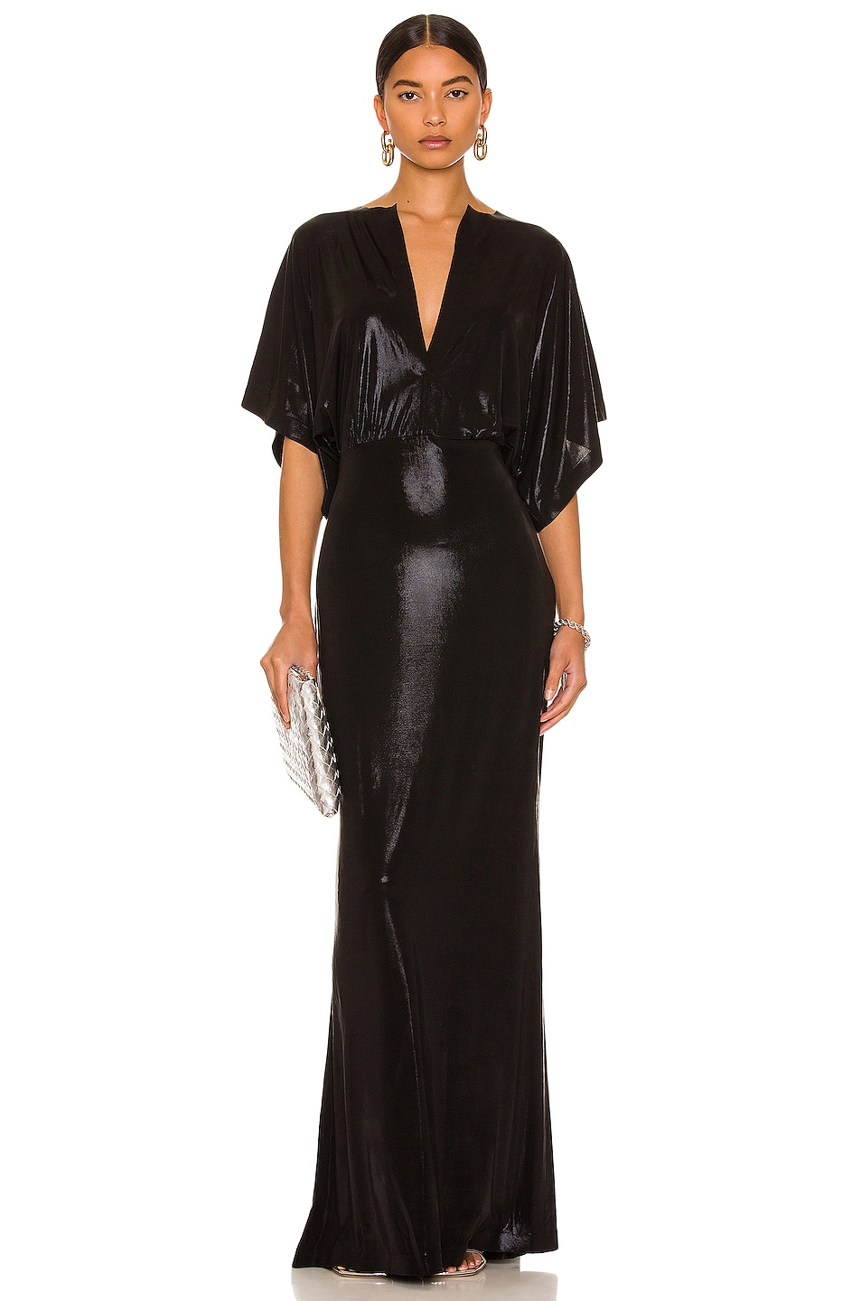 Norma Kamali Obie Gown in Black | FWRD