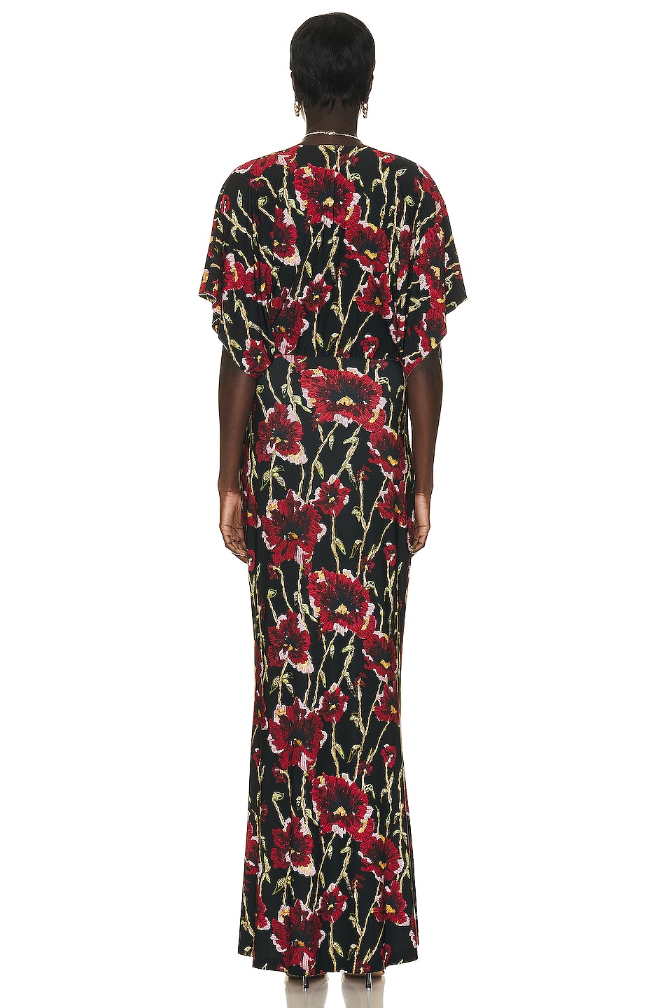 Norma Kamali Obie Gown in Black Poppy | FWRD