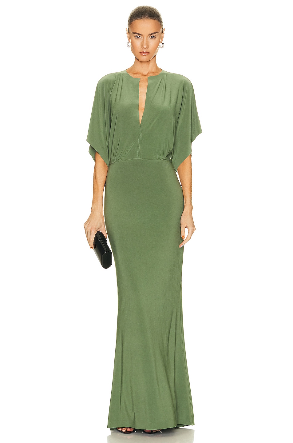 Image 1 of Norma Kamali Obie Gown in Celadon
