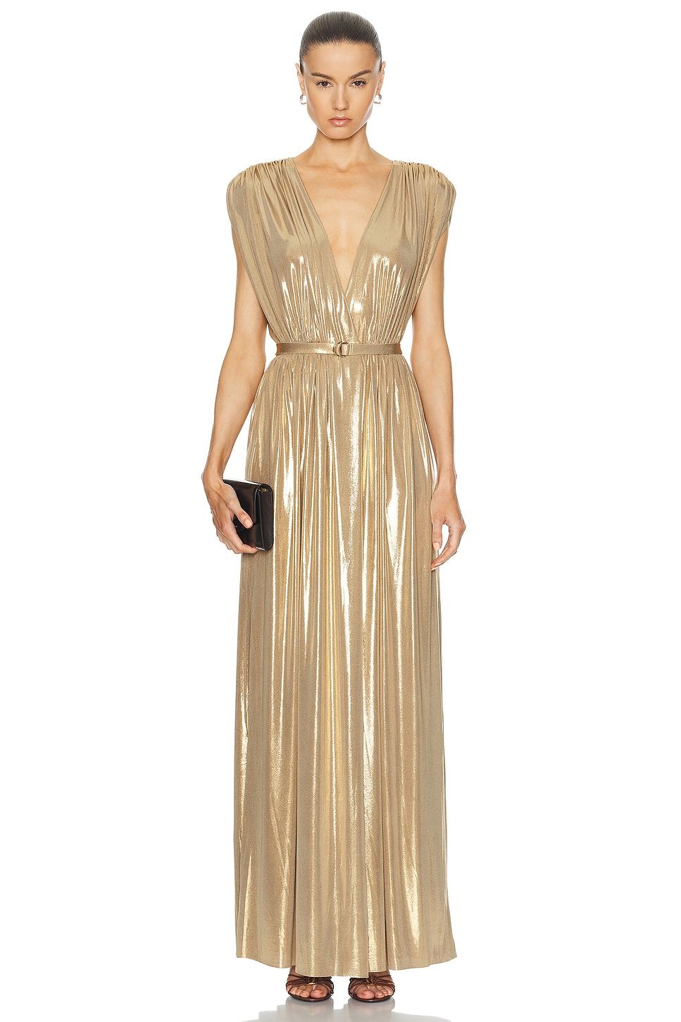 Image 1 of Norma Kamali Athena Gown in Gold
