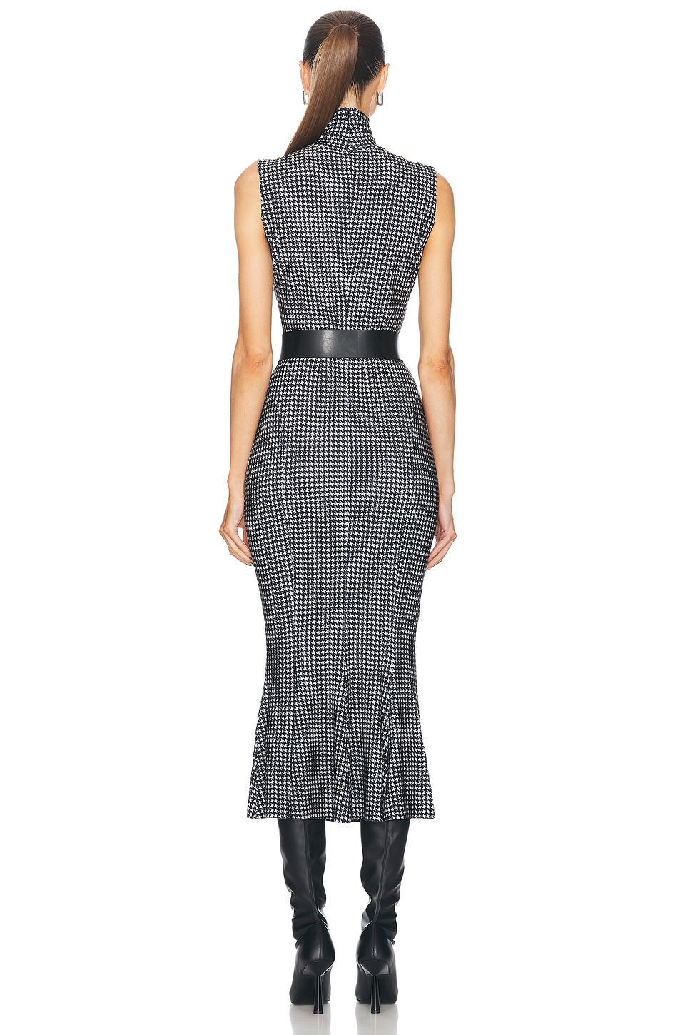 Norma Kamali Sleeveless Turtleneck Fishtail Dress thumbnail
