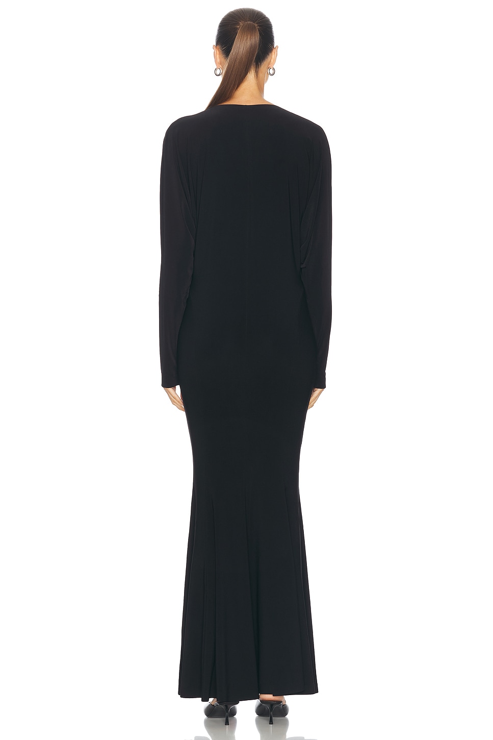 Norma Kamali - Dolman V Neck Fishtail Gown | Plush