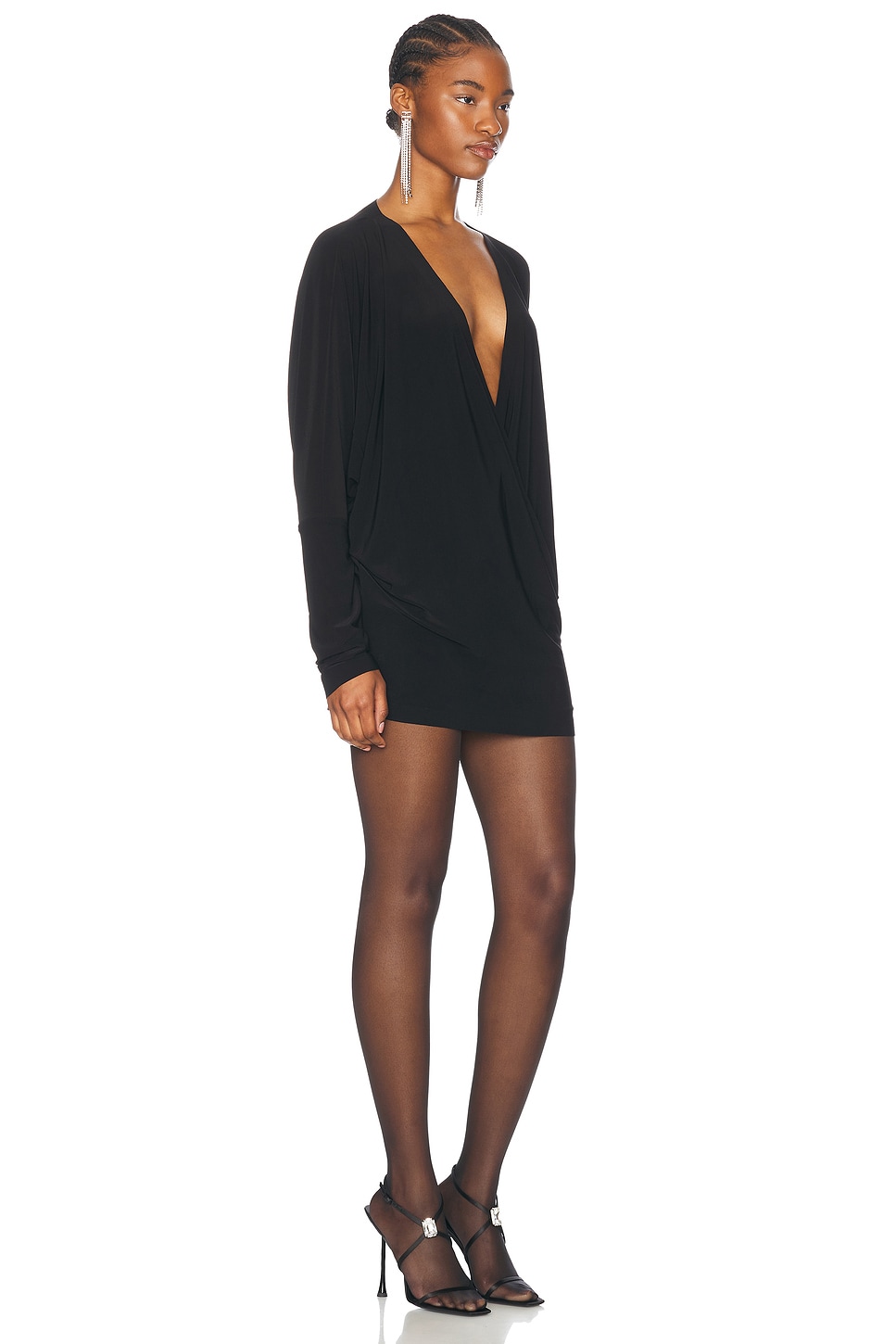 NORMA KAMALI DOLMAN WRAP MINI DRESS 