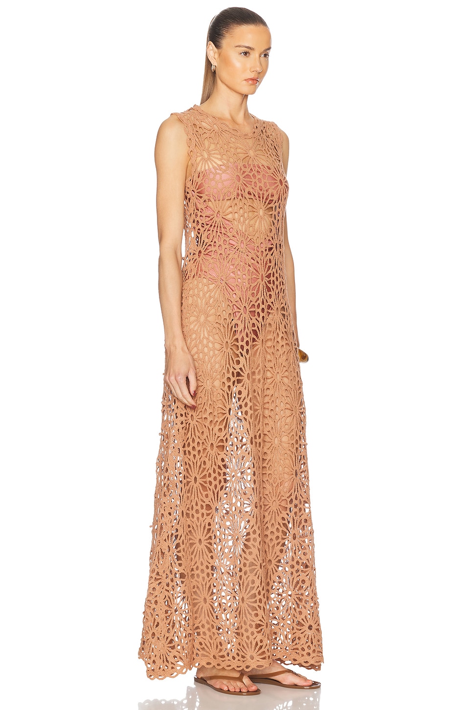 NORMA KAMALI SLEEVELESS SWING MAXI DRESS