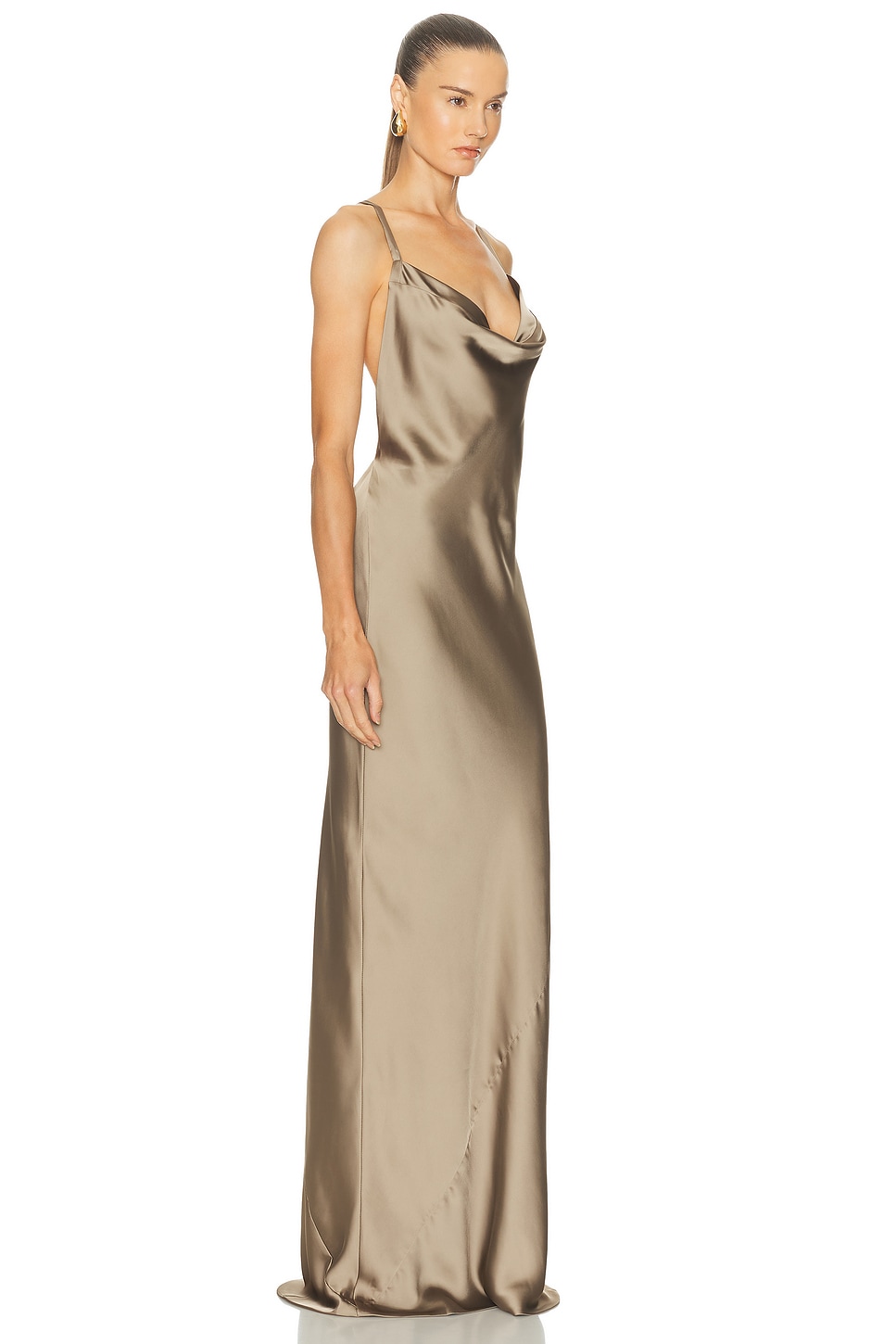 Norma Kamali Cross Back Bias Gown