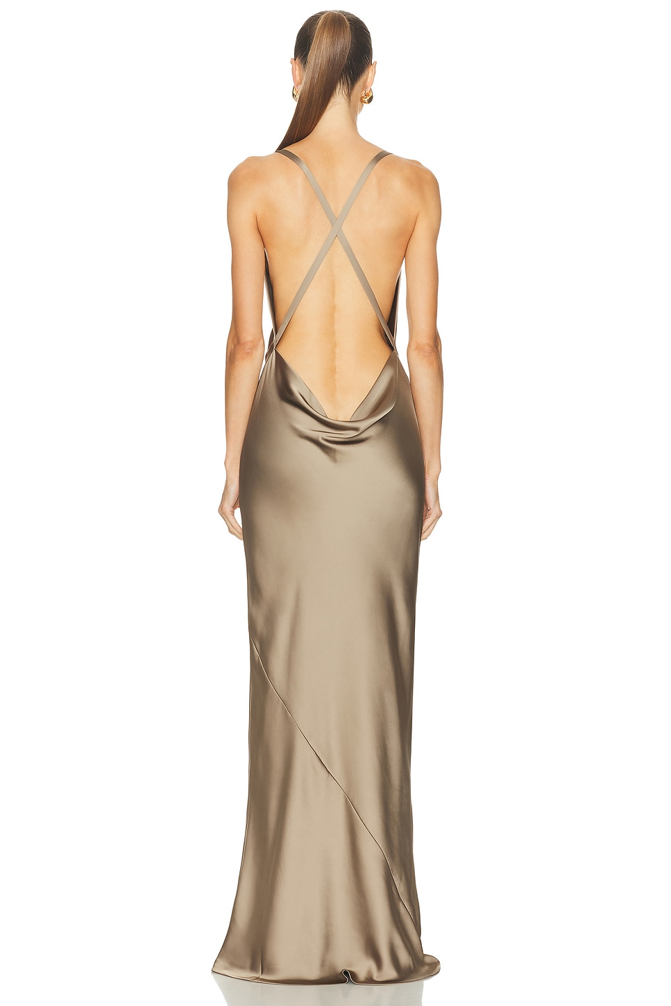 Norma Kamali Cross Back Bias Gown