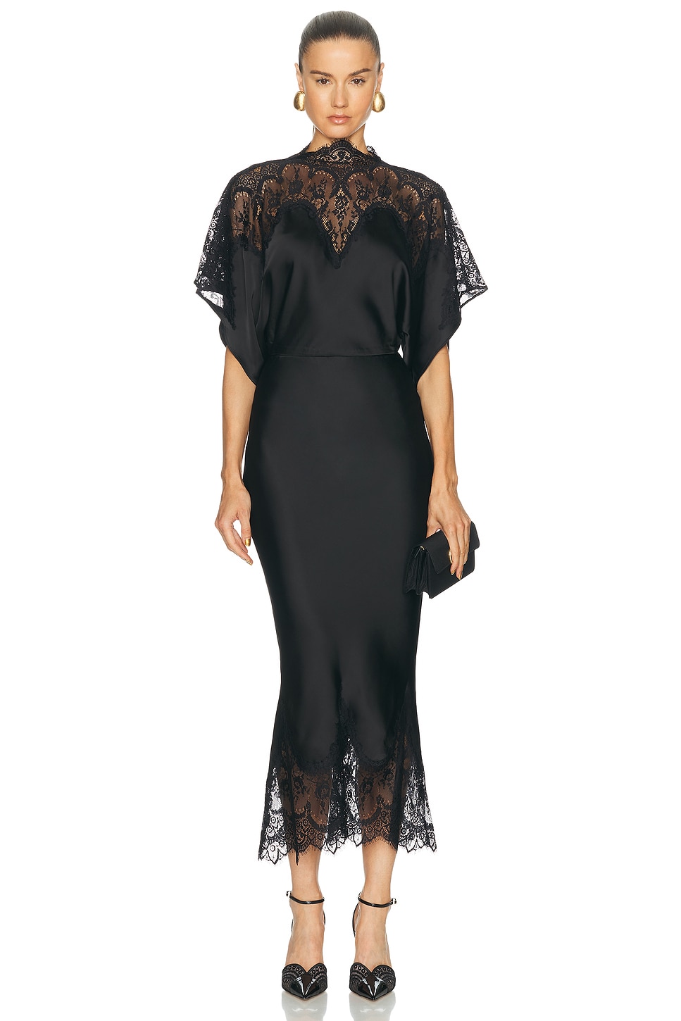 Reverse Obie Midcalf Dress With Lace
